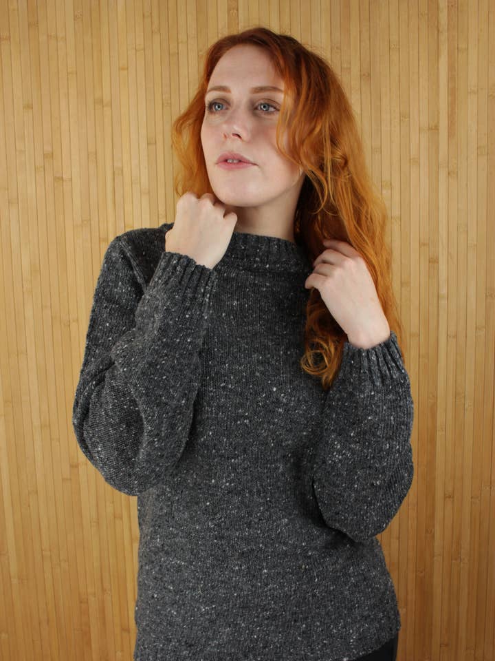 Camisola Unshin Oxford Cinzenta por atacado de Knitted in Edinburgh