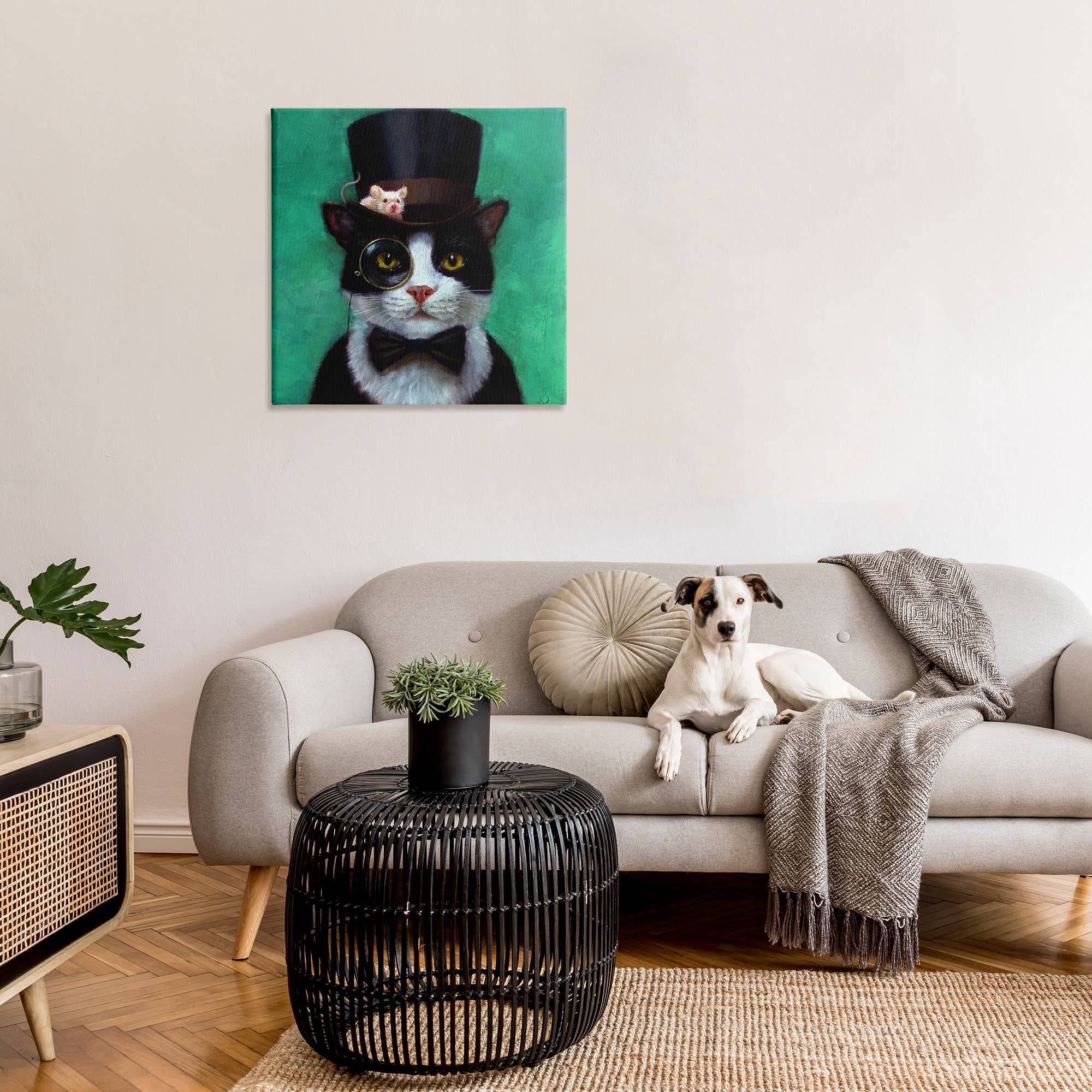 Stupell Industries - Wholesale Wall Decor - Kids & Baby - Good Sir Top Hat Cat Canvas1