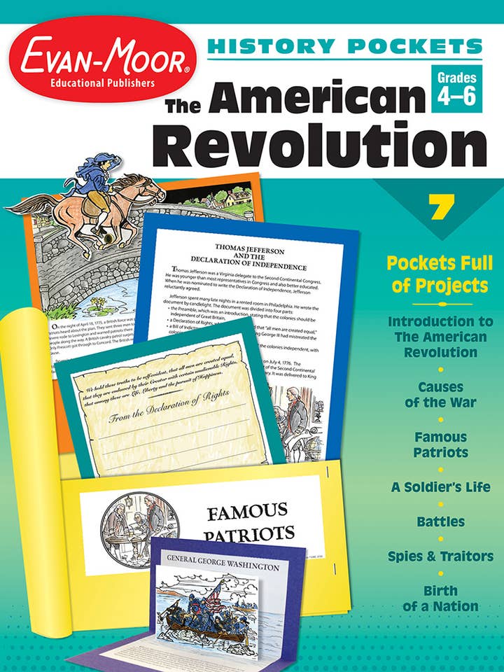 History Pockets: Die amerikanische Revolution, 4. bis 6. Klasse für den Großhandel von Evan-Moor Educational Publishers
