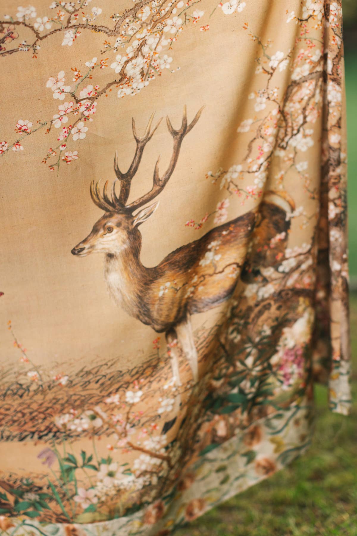 Market of Stars (USA) - Wholesale Dress - Women's - Fable Bohéme Long Maxi Slip Dress w/ Blossoms, Deer & Moon10