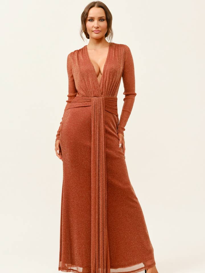 Shimmer Jersey Maxi Dress for wholesale by Miss Avenue