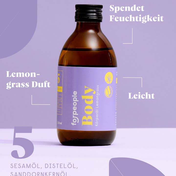 forpeople skincare GmbH - Wholesale Bath/Body Oil - Body Oil - Lemongrass Large1