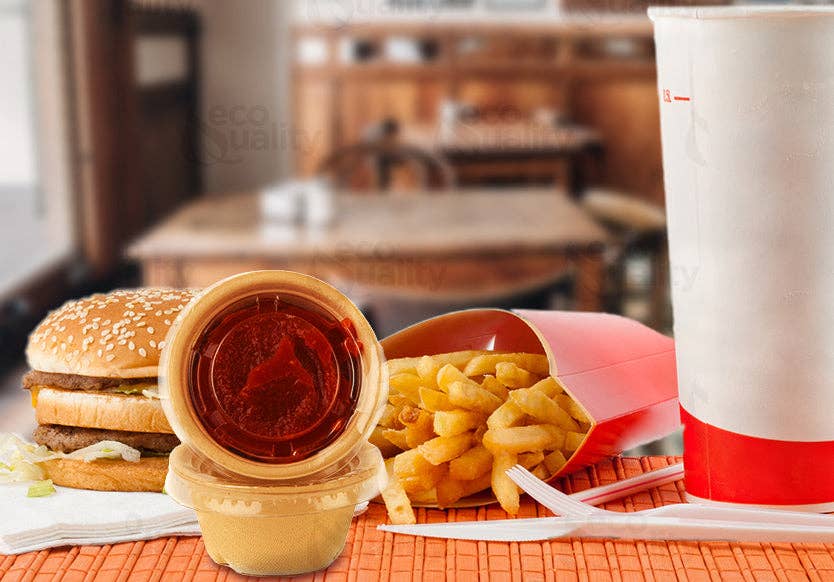 EcoQuality - Wholesale Disposable Cup - 2Oz Compostable Souffle Portion Cup with Lid, Disposable4