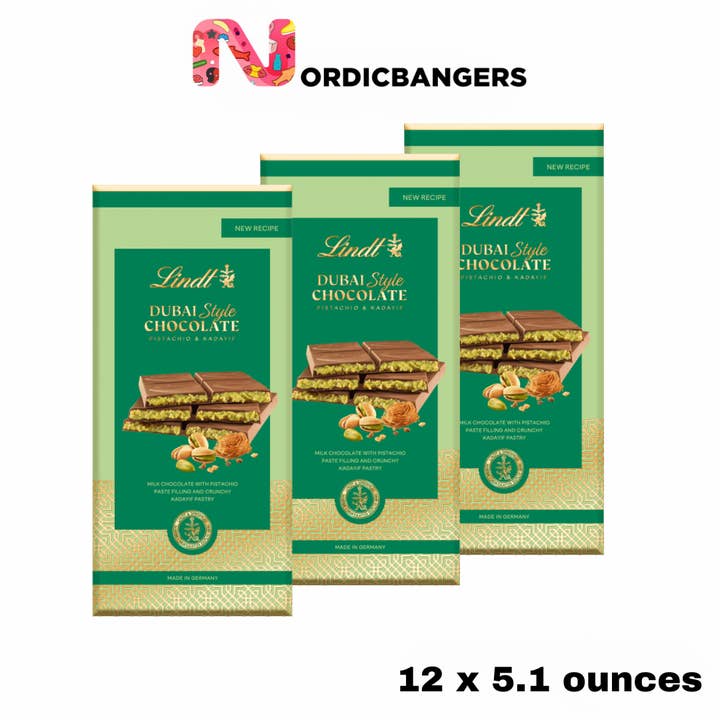 Nordicbangers - Swedish Candy - Wholesale Chocolate Bar - Lindt Dubai Style Chocolate 145g