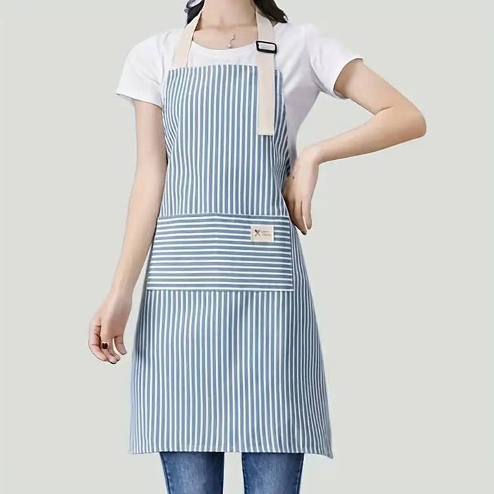 Huis Van Merken - Wholesale Apron - 1pc Durable Striped Apron for Kitchen and Home Use1