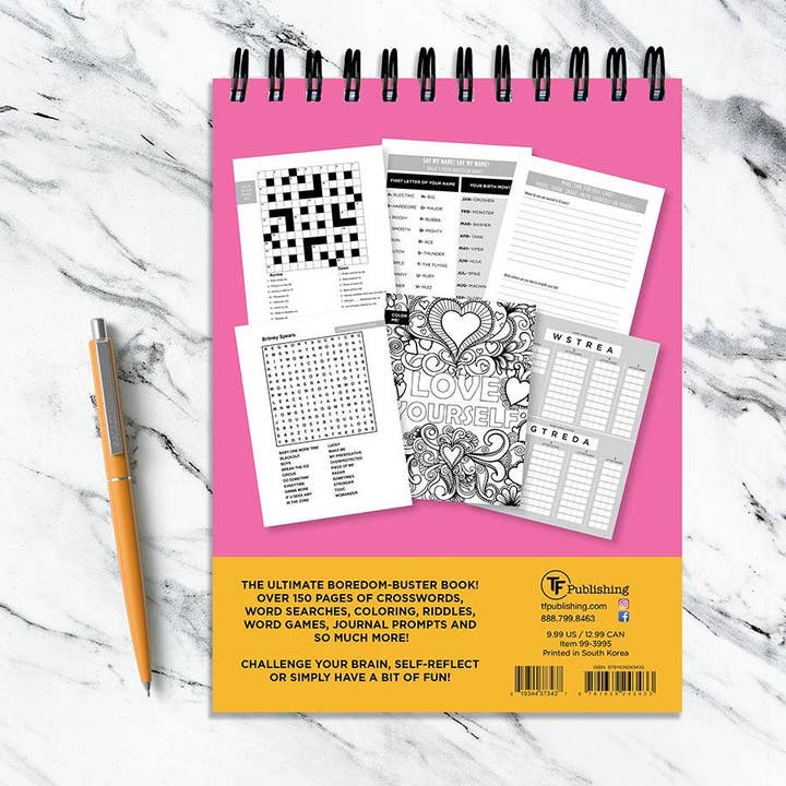 TF Publishing - Paper Goods – Puzzle - Adulto por atacado – Almofada de quebra-cabeça espiral do livro de quebra-cabeça