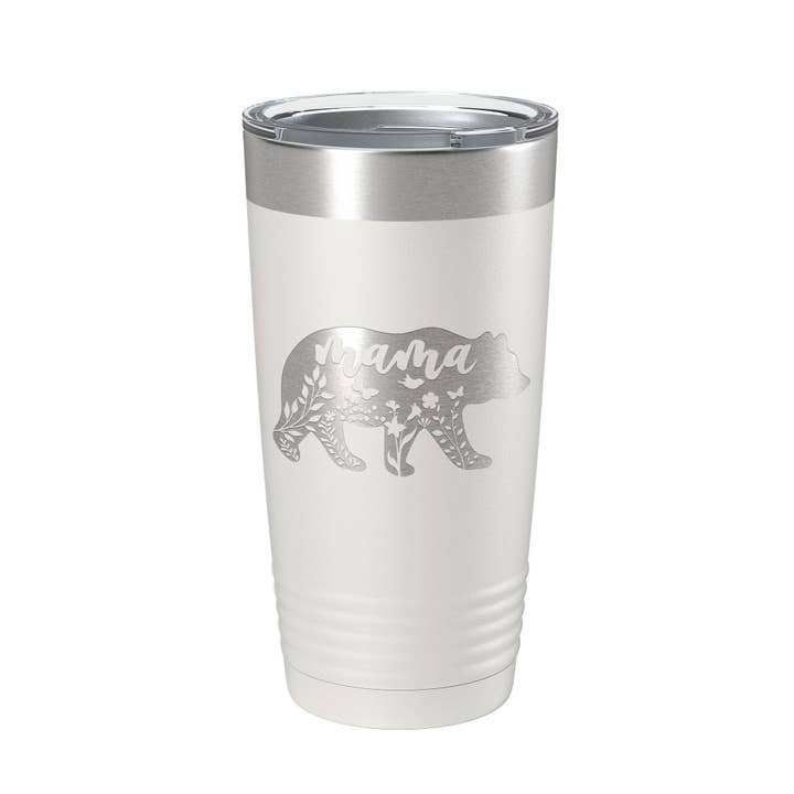 Mama Bear Tumbler Reisebecher, isolierte, lasergravierte Kaffeetasse, Geschenk für Mama Mama, Muttertag, süßes 20-Unzen-Geschenk für den Großhandel von CarveBright