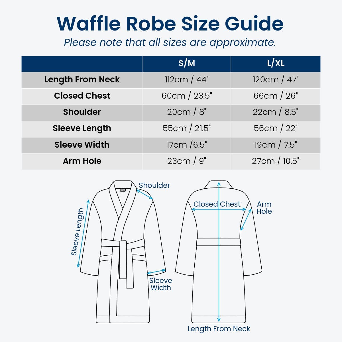 Allure Bath Fashions - Wholesale Robe - Unisex - Unisex Lightweight Waffle Bathrobe, Spa Dressing Gown Kimono1