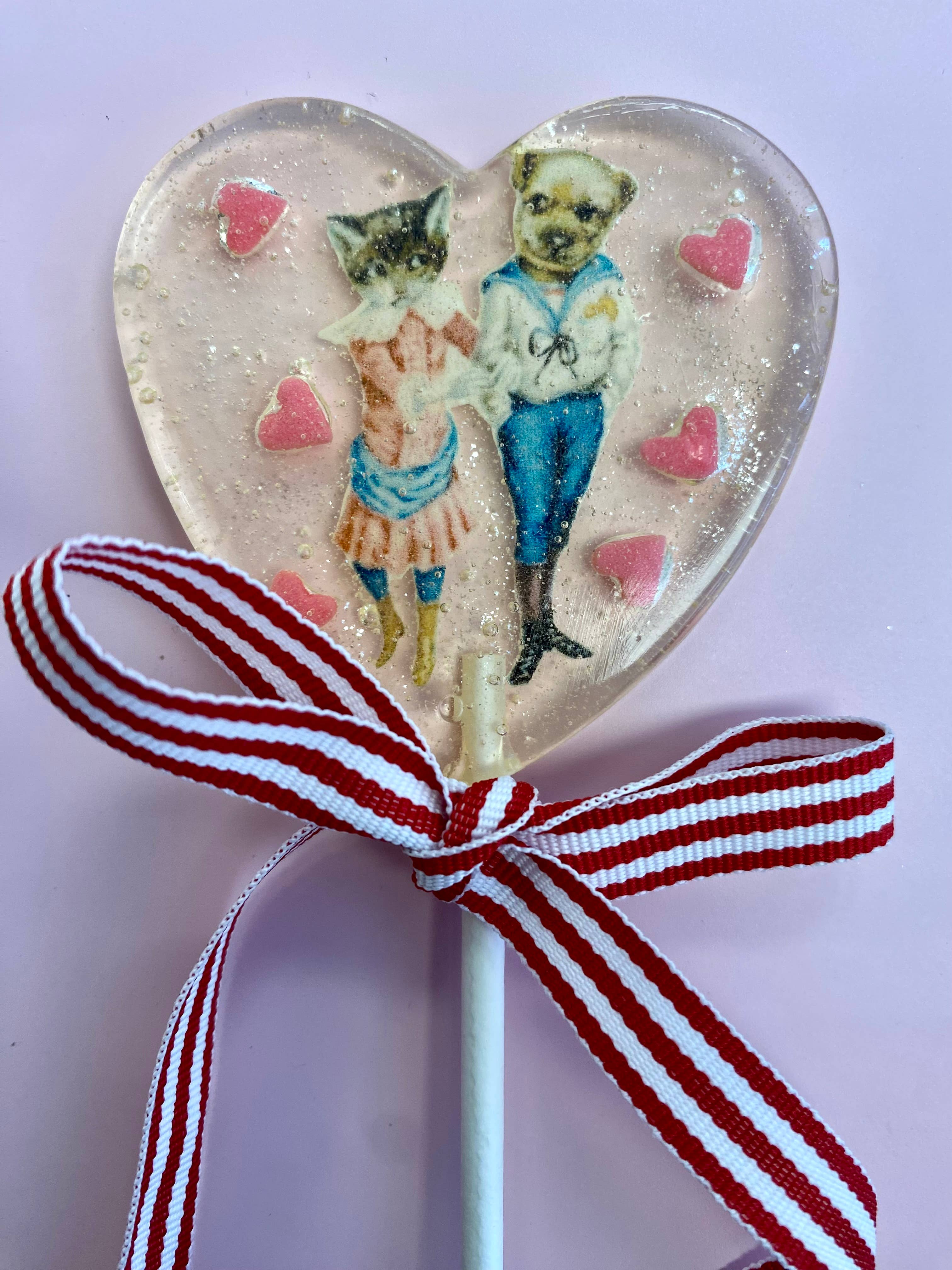 A Secret Forest - Wholesale Lollipop - Old Timey Dog and Kitty Sweetheart Lollipops1
