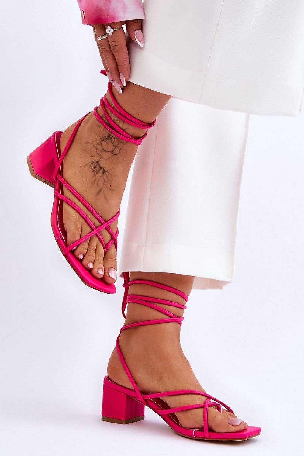 pink Strappy sandals Model 180119 Step in style for wholesale on Faire1