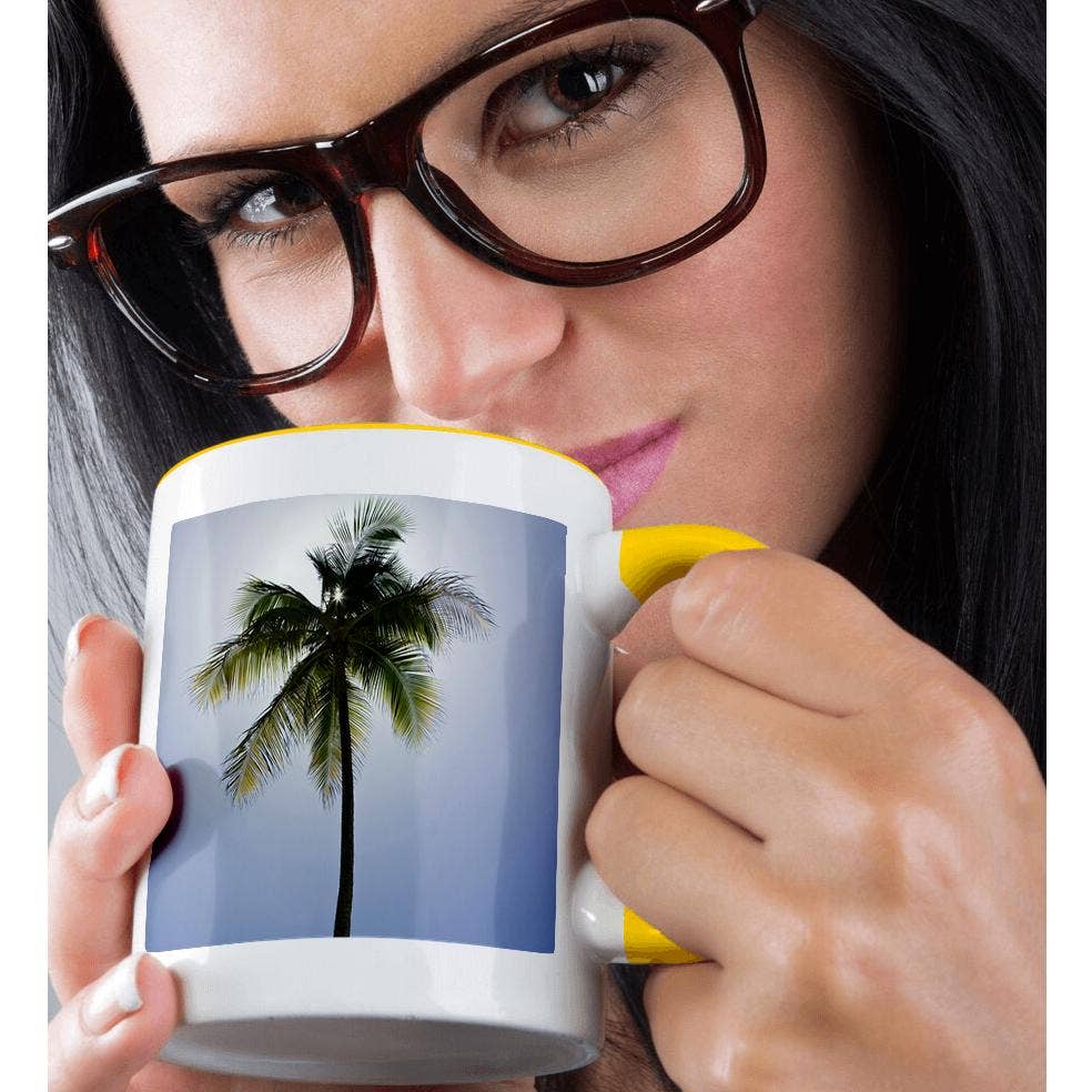 3dRose - Vendita all'ingrosso Tazza - 3dRose, Caraibi, Porto Rico. Albero di cocco sulla spiaggia di Luquillo. , Tazza1