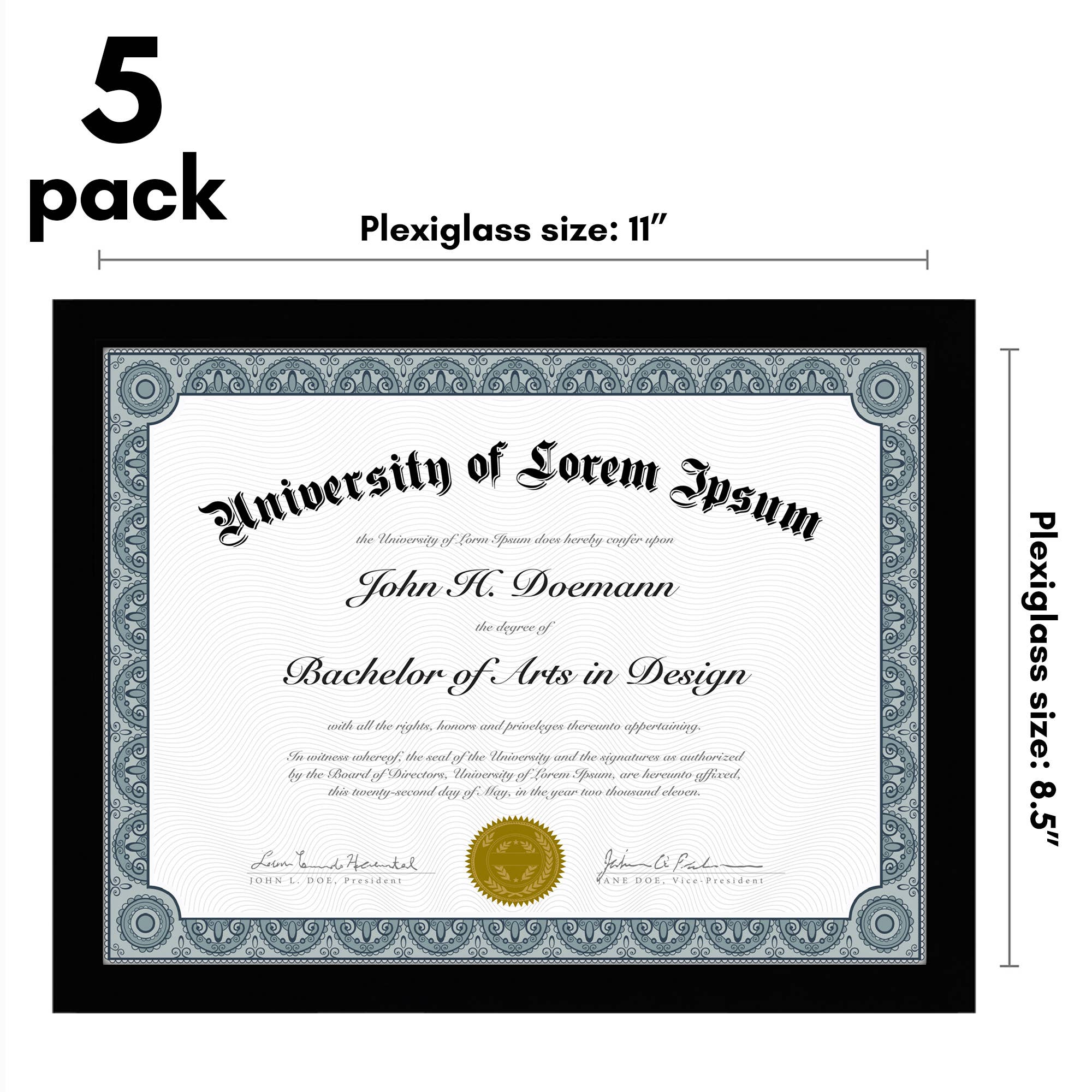 Americanflat - Wholesale Picture Frame - Americanflat 5 Pack Picture Frames Plexiglass Cover41