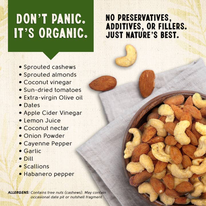 Healthy Truth/Organic Living Superfoods - Wholesale Nuts - Organic Raw Sprouted Buffalo Almonds and Ranch Cashews