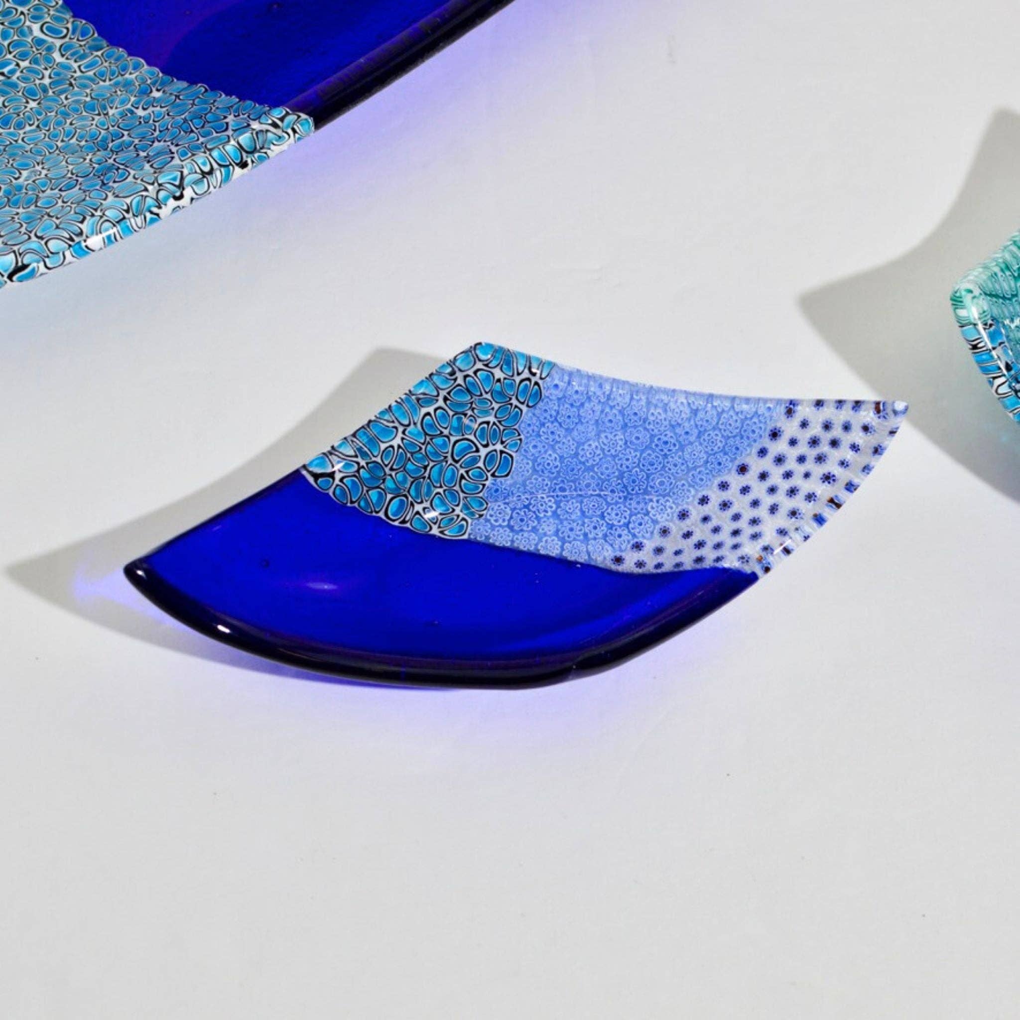 Via Graceffo - Vente Assiettes/plats/bols de décoration - Plats décoratifs ovales en verre de Murano - Bleu - Options de taille0