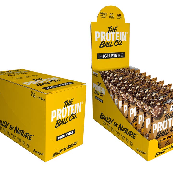 The Protein Ball Co - Wholesale Snack Bar - COFFEE OAT MUFFIN - High Fibre - Breakfast - 10 x 45g2