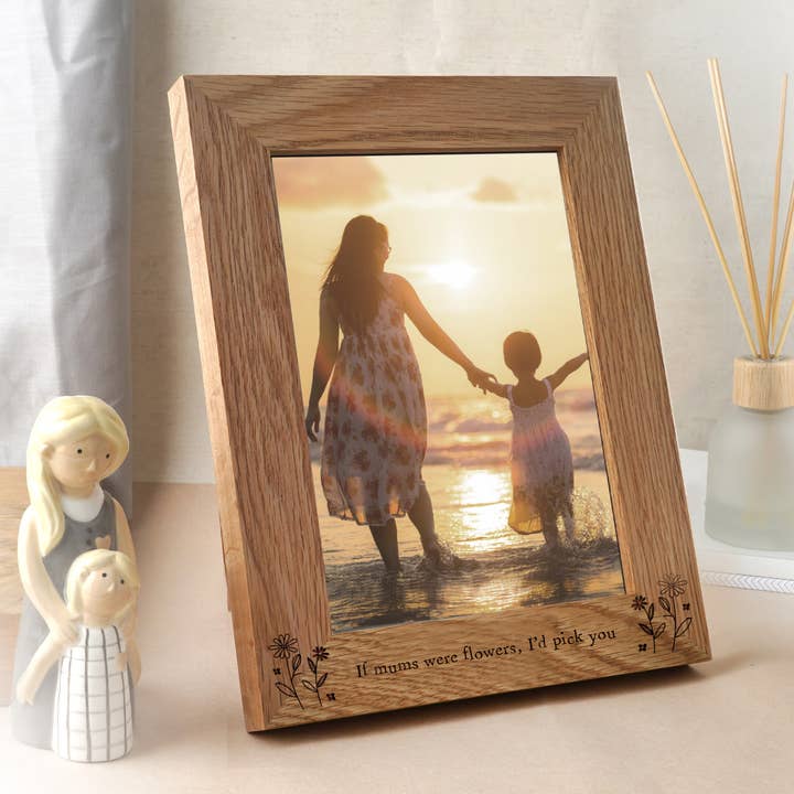 Send With Love 'If Mums Were Flowers...' Oak Photo Frame for wholesale by CGB Giftware