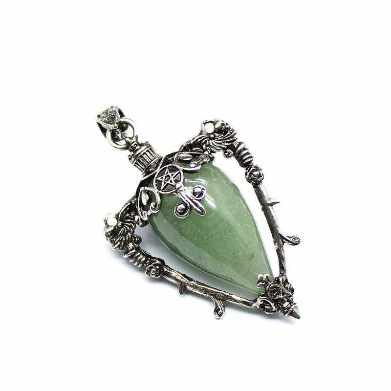 Mio Queena - Wholesale Spiritual Stone/Crystal - Vintage Stone & Crystal Bottle Charm Pendant - CS3