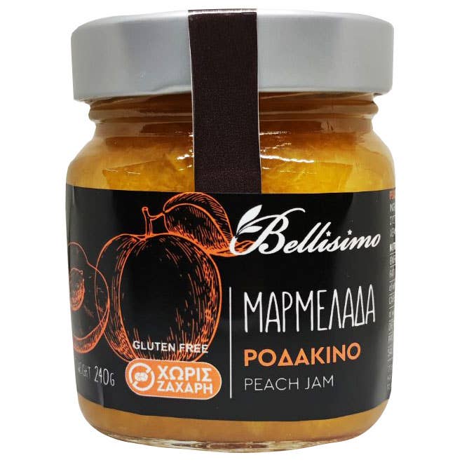 Confiture de pêches sans sucre (240gr) pour la vente par Bellisimo Greek Products