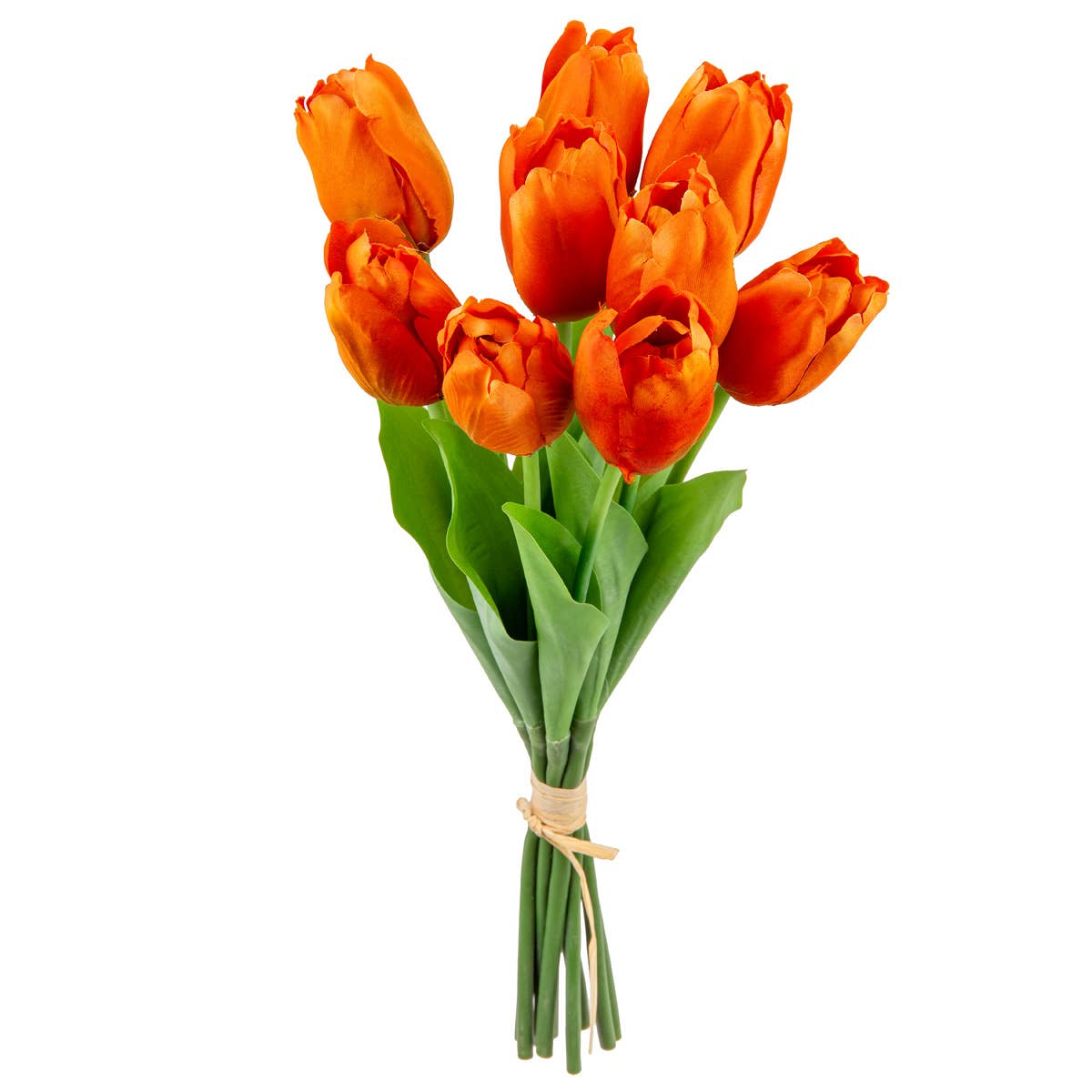 Eleganza Floral – wholesale Artificial flowers – Tulip Bunch x 9 Orange1