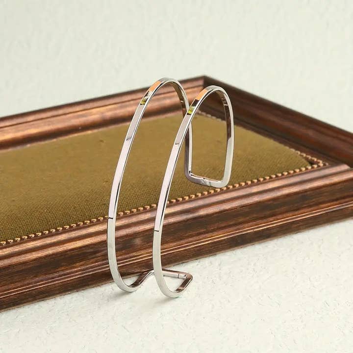 Dipped Shop - Wholesale Cuff Bracelet - Simple Layered Open Arm Cuff DPJAC102