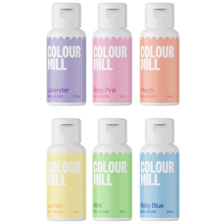 Colour Mill Oil-Blend Food Coloring, 20 Milliliters, Pastel Pack for wholesale by Cake Supply Imports