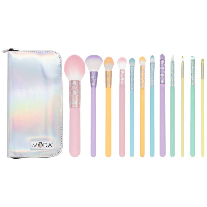 Kit de pincel de maquilhagem MŌDA® Posh Pastel Full Face 13pc por atacado de Royal Brush Mfg. Inc.
