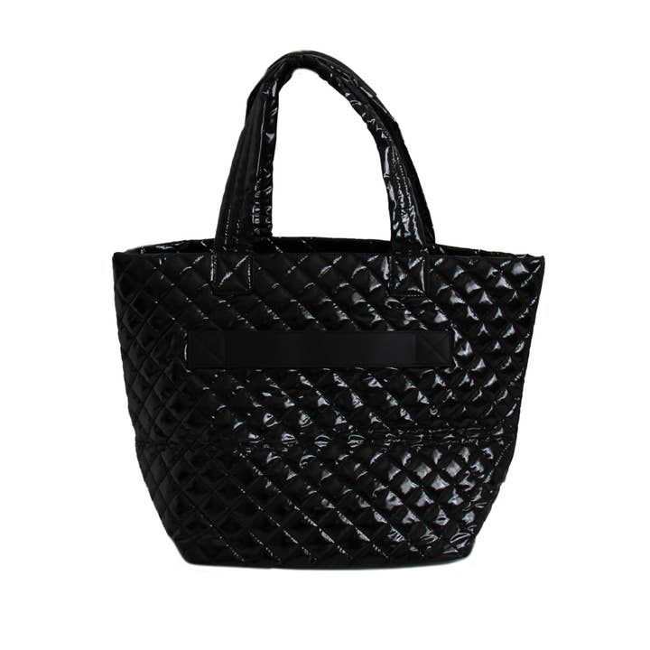 Lemonbella – wholesale Tote bag – Women's – The Debra Diamond Tote Glossy Black 6