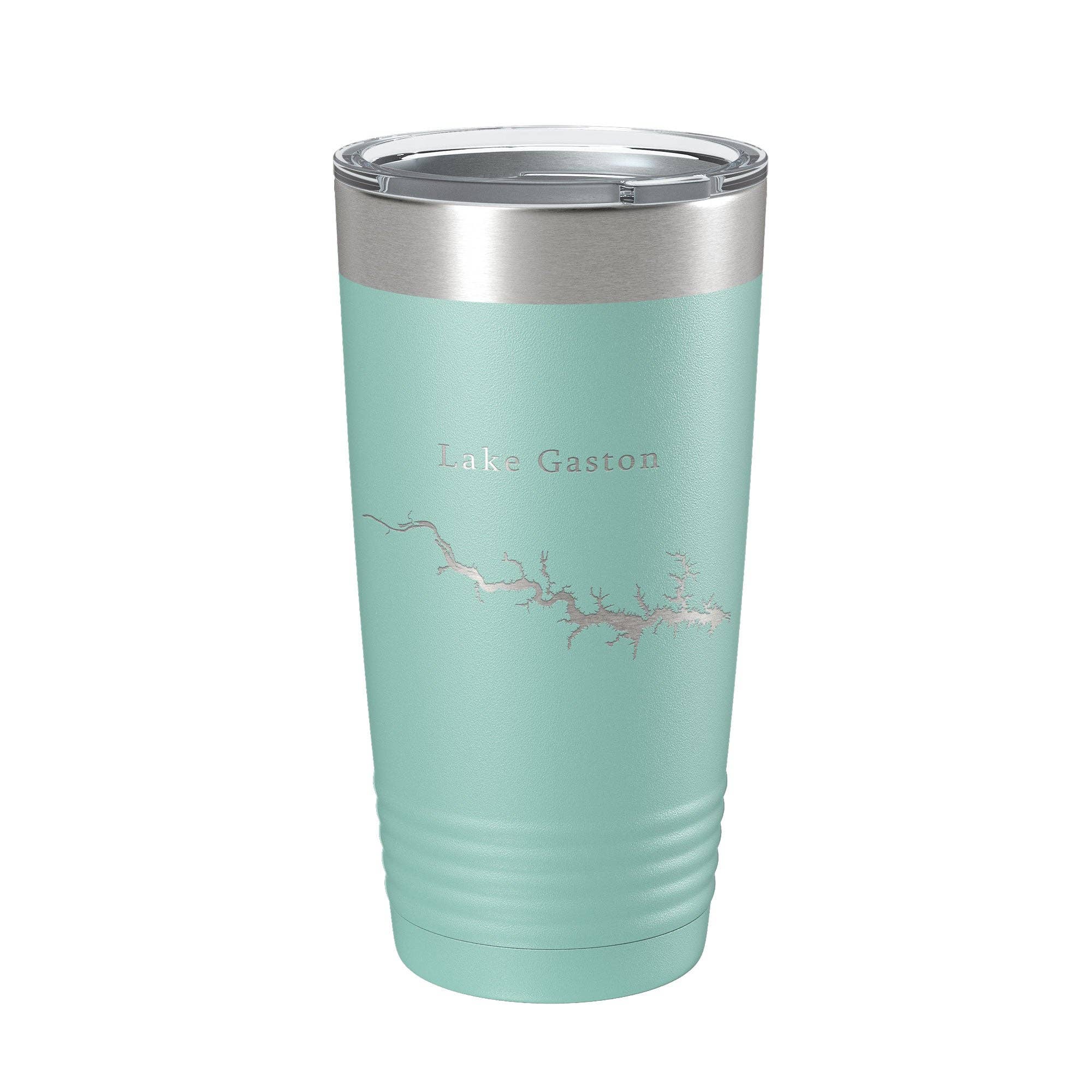 CarveBright - Wholesale Insulated Mug/Tumbler - Lake Gaston Map Tumbler Travel Mug Insulated Laser Engraved Coffee Cup North Carolina Virginia 20 oz10