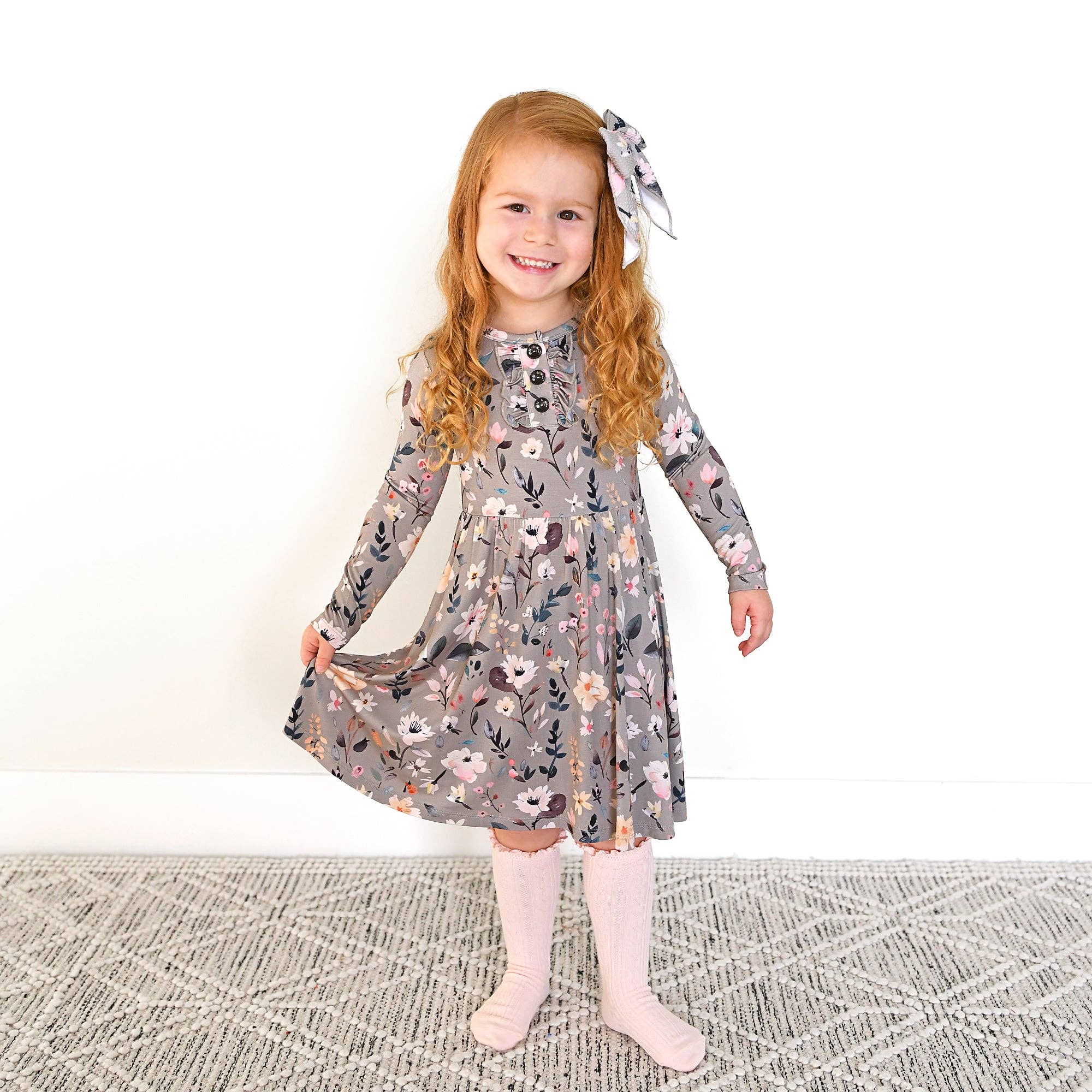 Gigi and Max - Wholesale Dress - Kids - Tatum TUTU DRESS Bamboo Floral Kids Clothing4