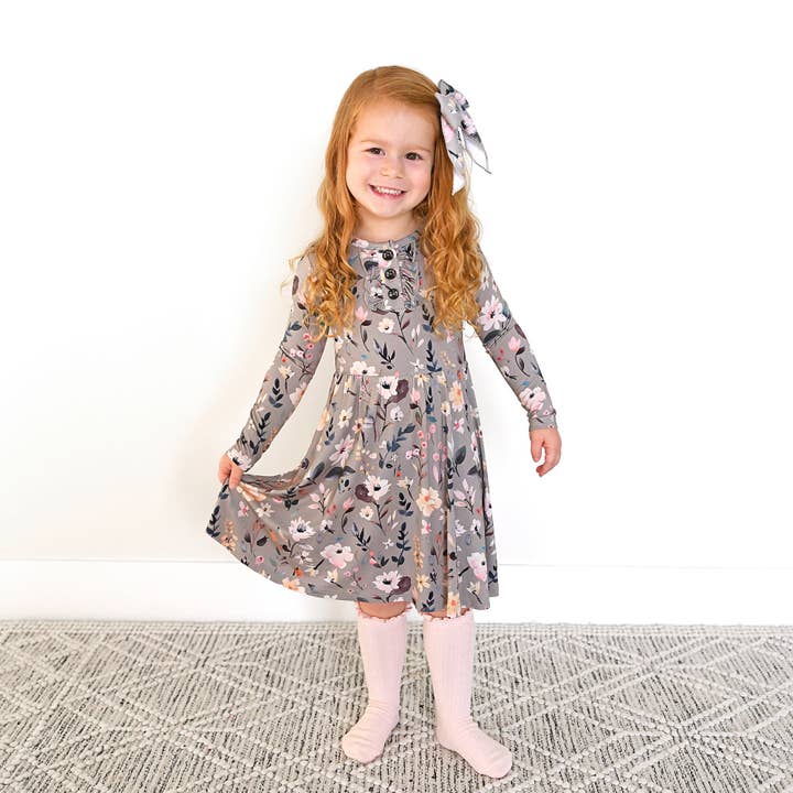 Gigi and Max - Wholesale Dress - Kids - Tatum TUTU DRESS Bamboo Floral Kids Clothing4