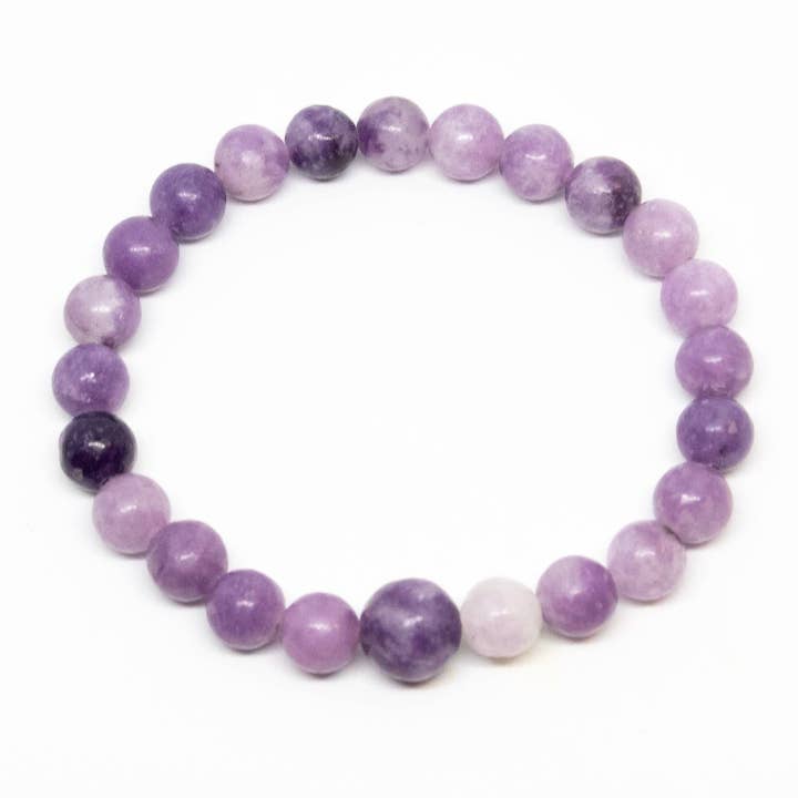 Grote Lepidoliet Kralen Armband - Pols Mala - 10mm voor wholesale door Namu Baru Inc.