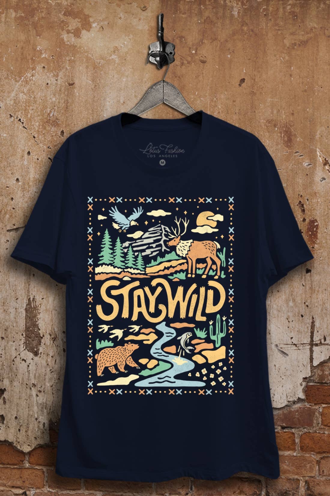 Lotus Fashion Collection – wholesale T-shirt (graphic) – women's – Stay Wild Graphic Top0