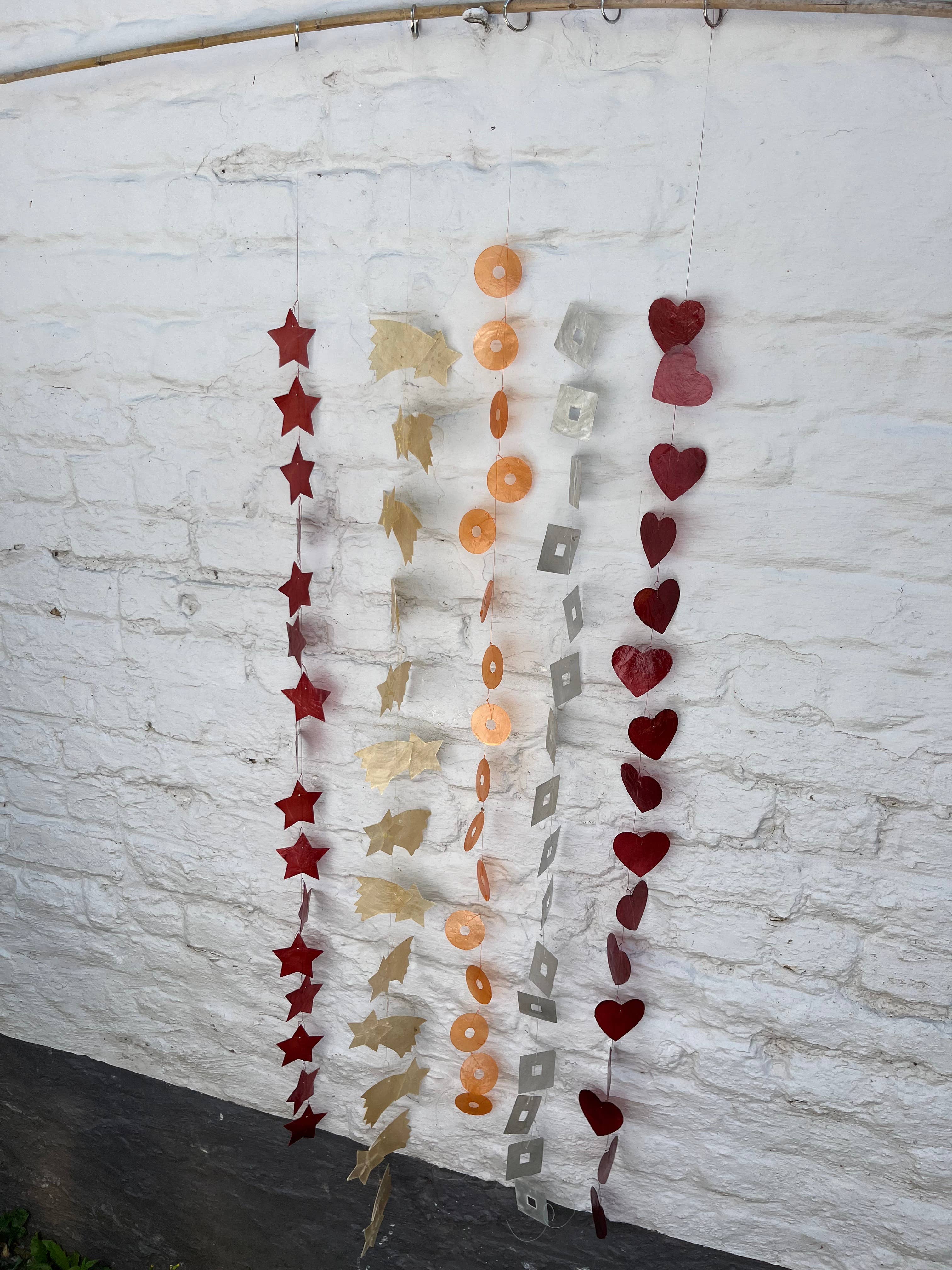 Muno - Wholesale Bunting/Garland - EU ONLY * Capiz Shell Garland Stars * Christmas Deco1