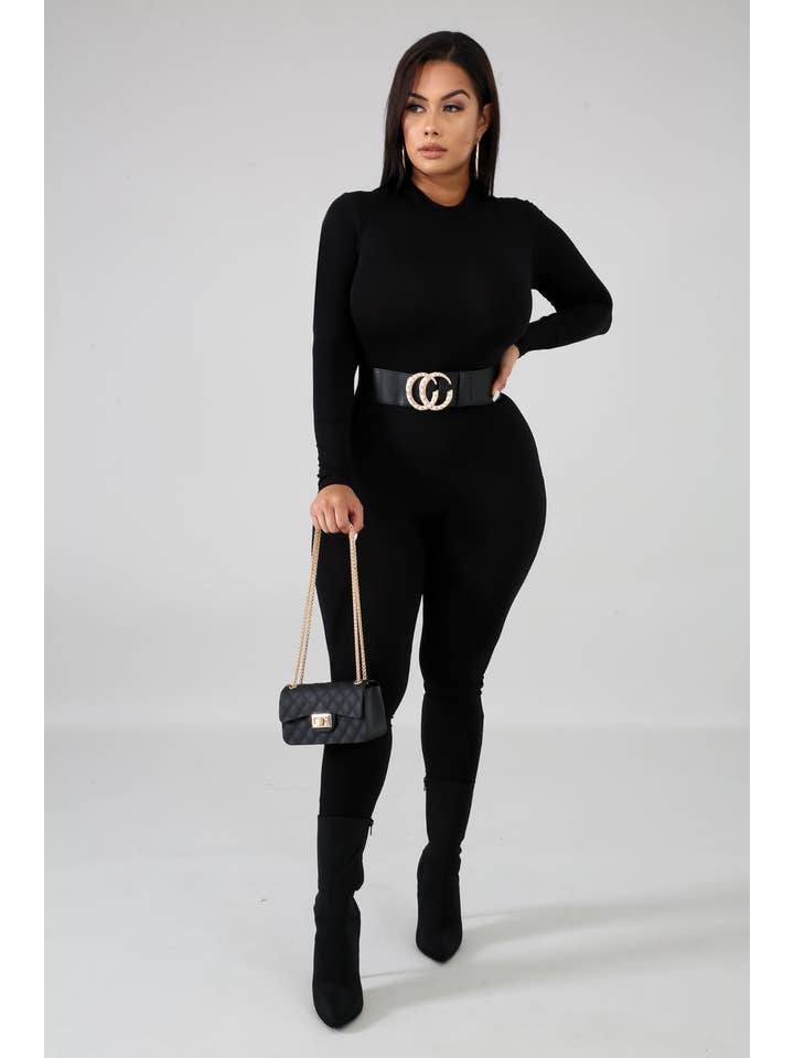5besties inc - Wholesale Jumpsuit - Women's - MOCK NECK CATSUITS3
