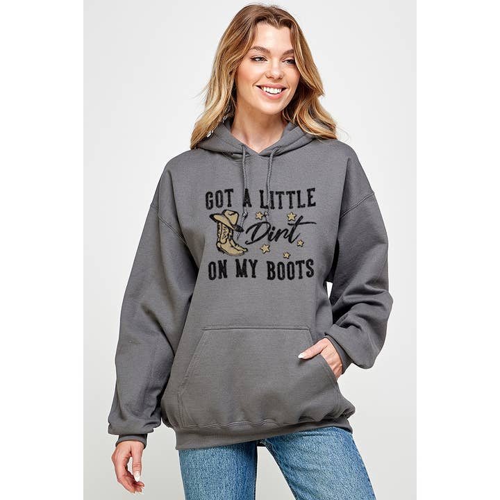 FIK LIDT SNAVS PÅ MIN BOOT GRAFISKE HÆTTETRØJE for engroshandel hos Illustrated Society