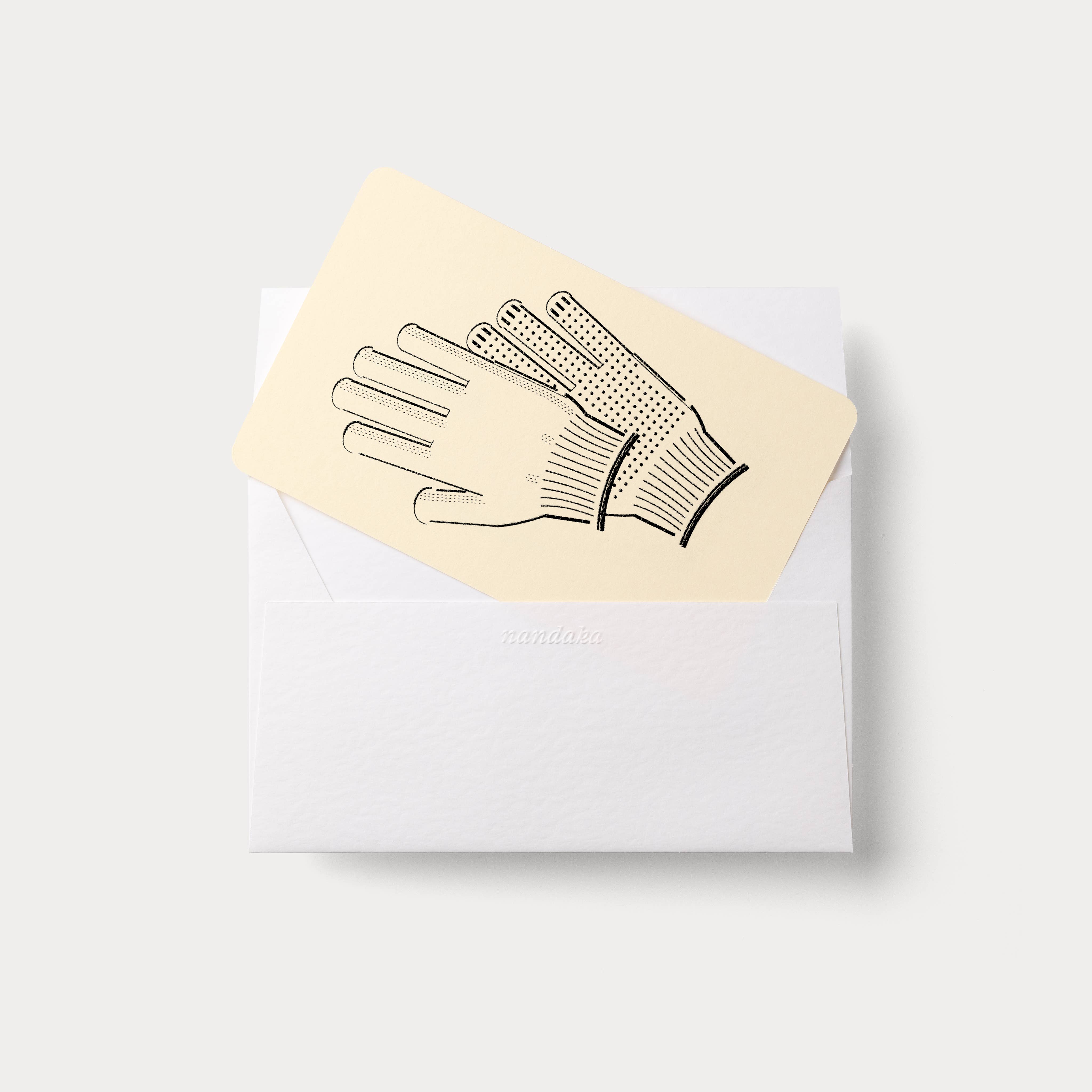 Nandaka – wholesale Everyday greeting card – Handmade Embossed Card | Home Series: Work Gloves1