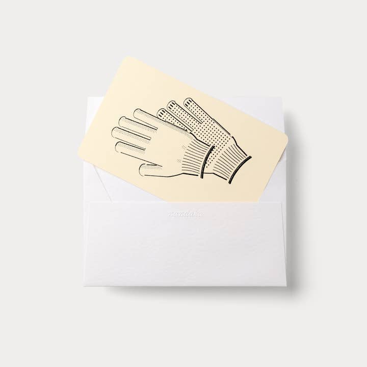 Nandaka – wholesale Everyday greeting card – Handmade Embossed Card | Home Series: Work Gloves1