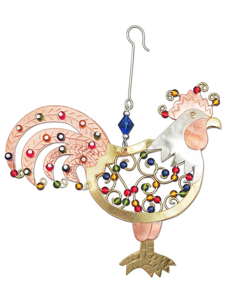 Rise & Shine Rooster Ornament for wholesale by Pilgrim Imports