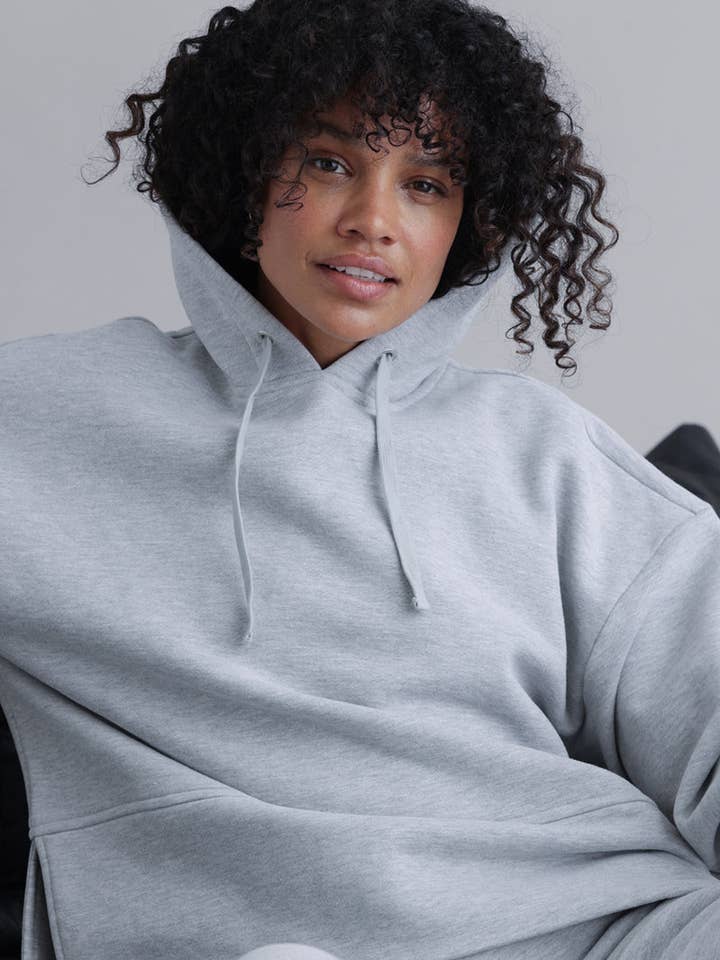 Cómoda Sudadera con Puños Largos Gris Jaspeado para venta al por mayor de Hey Honey