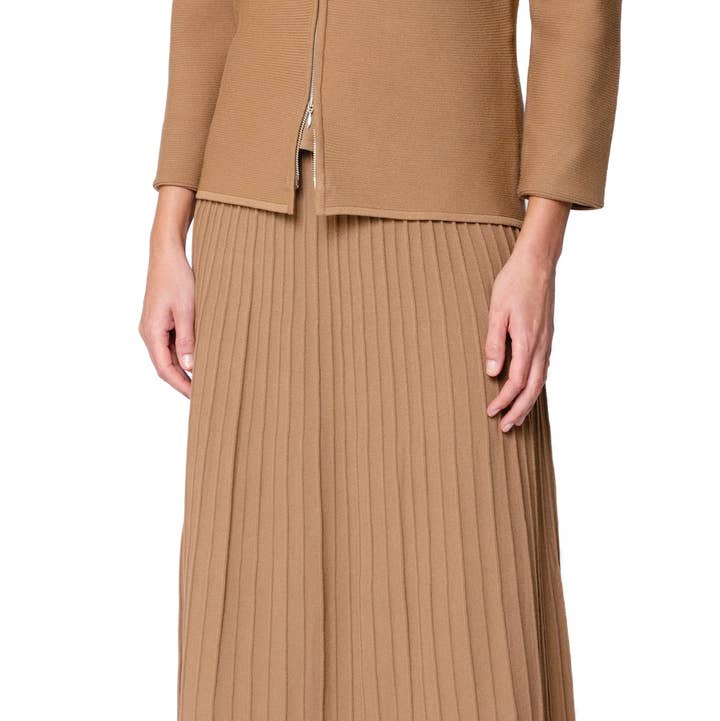 Biana – wholesale Skirt – Women’s – Geraldina Pleated-Knit Maxi Skirt; Mocha0