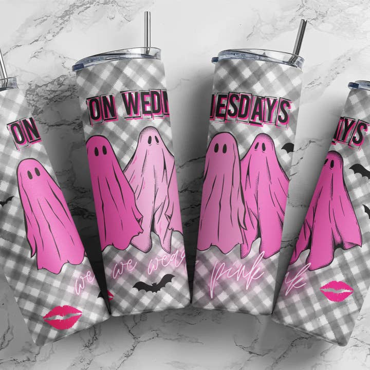 Le mercredi, nous portons du rose | Tumbler pour la vente par Designs by Robyn