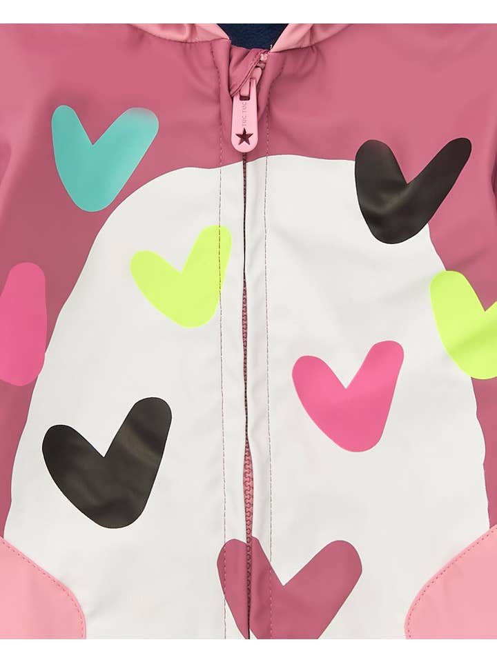 tuc tuc - Venta al por mayor Gabardina - Niños - Abrigo rosa con capucha y diseño de pajarito niña