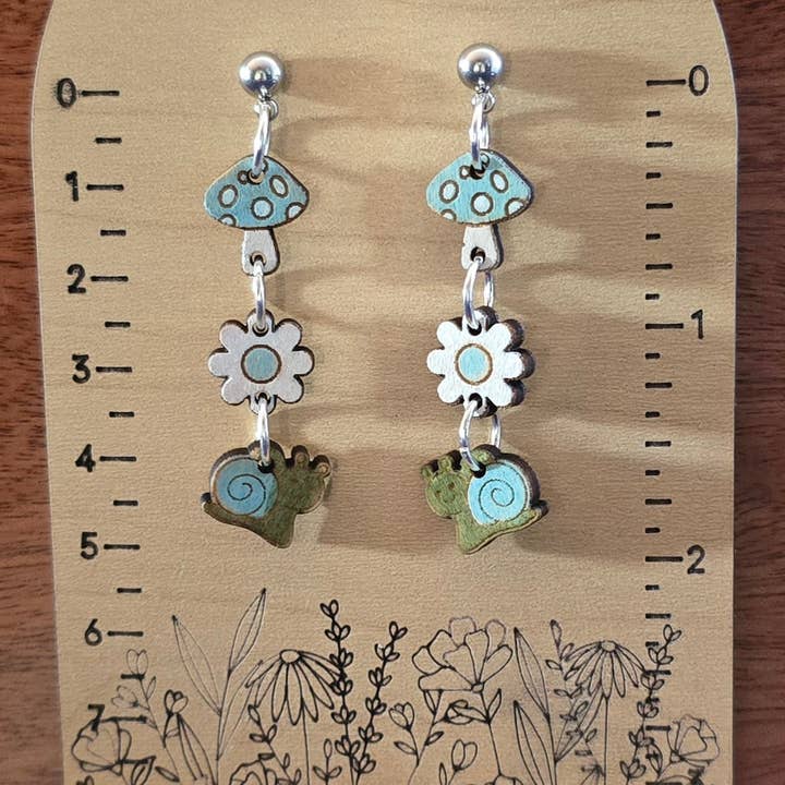 Silver Birch Designs Jewelry - Wholesale Dangle Earrings - Cottage Core Wood Earrings1