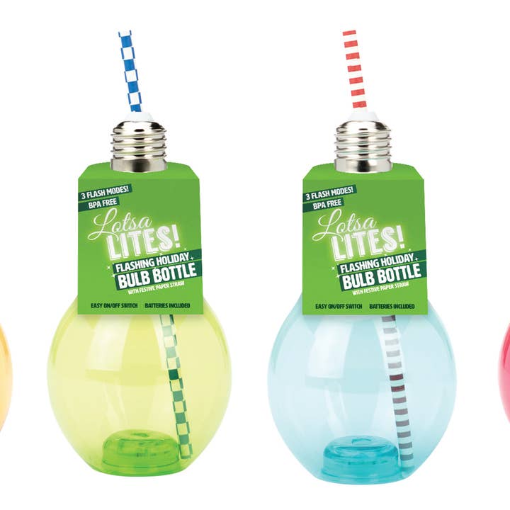 DM Merchandising - Wholesale Drinking Glass/Cup - Lotsa Lites! Flashing Holiday Beverage Bulb