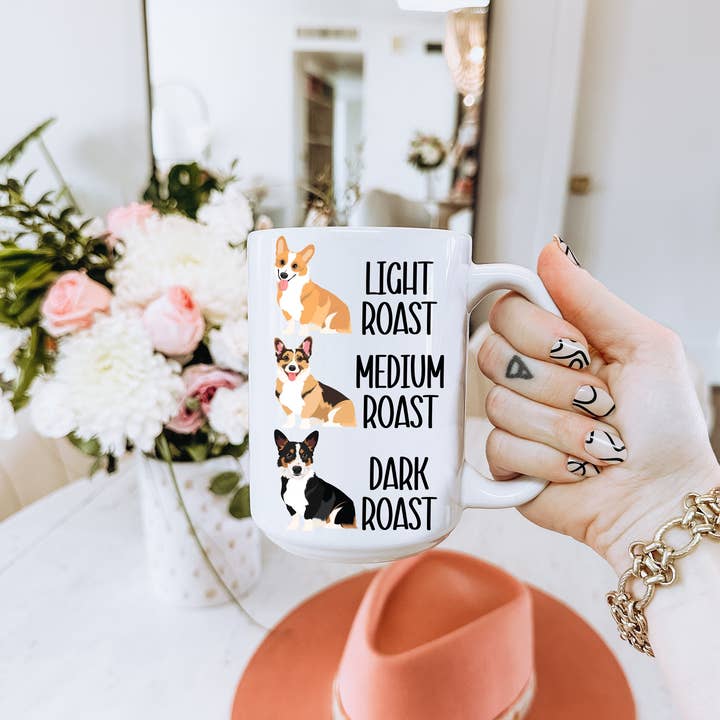 Ace the Pitmatian Co - Wholesale Coffee Mug - Corgi Coffee Roast Mug