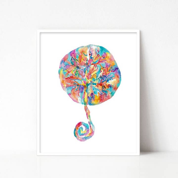 Goodfairyart - Wholesale Kunstprint - Placenta Art Print Vrouw Met Kind Aquarel