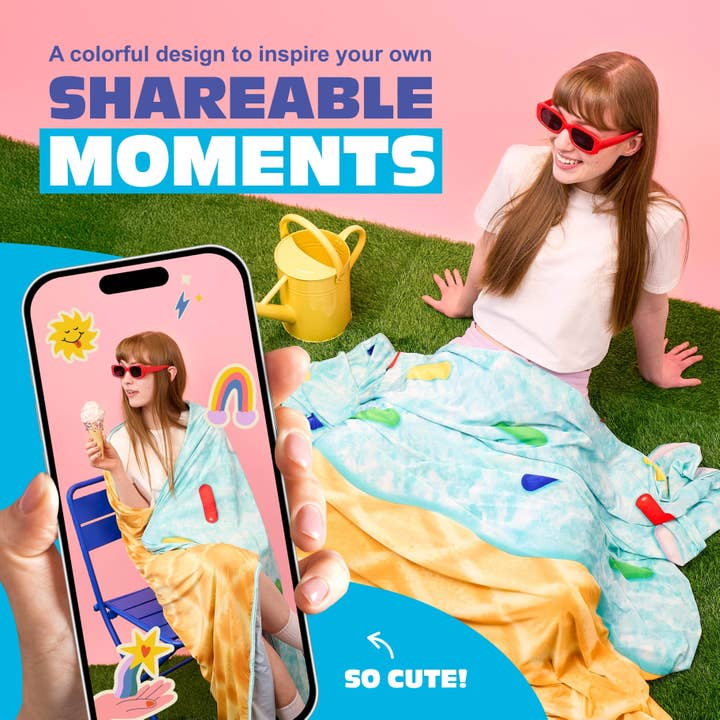 What Do You Meme - Wholesale Throw Blanket - Cozy Concepts Co. Ice Cream Cooling Blanket4