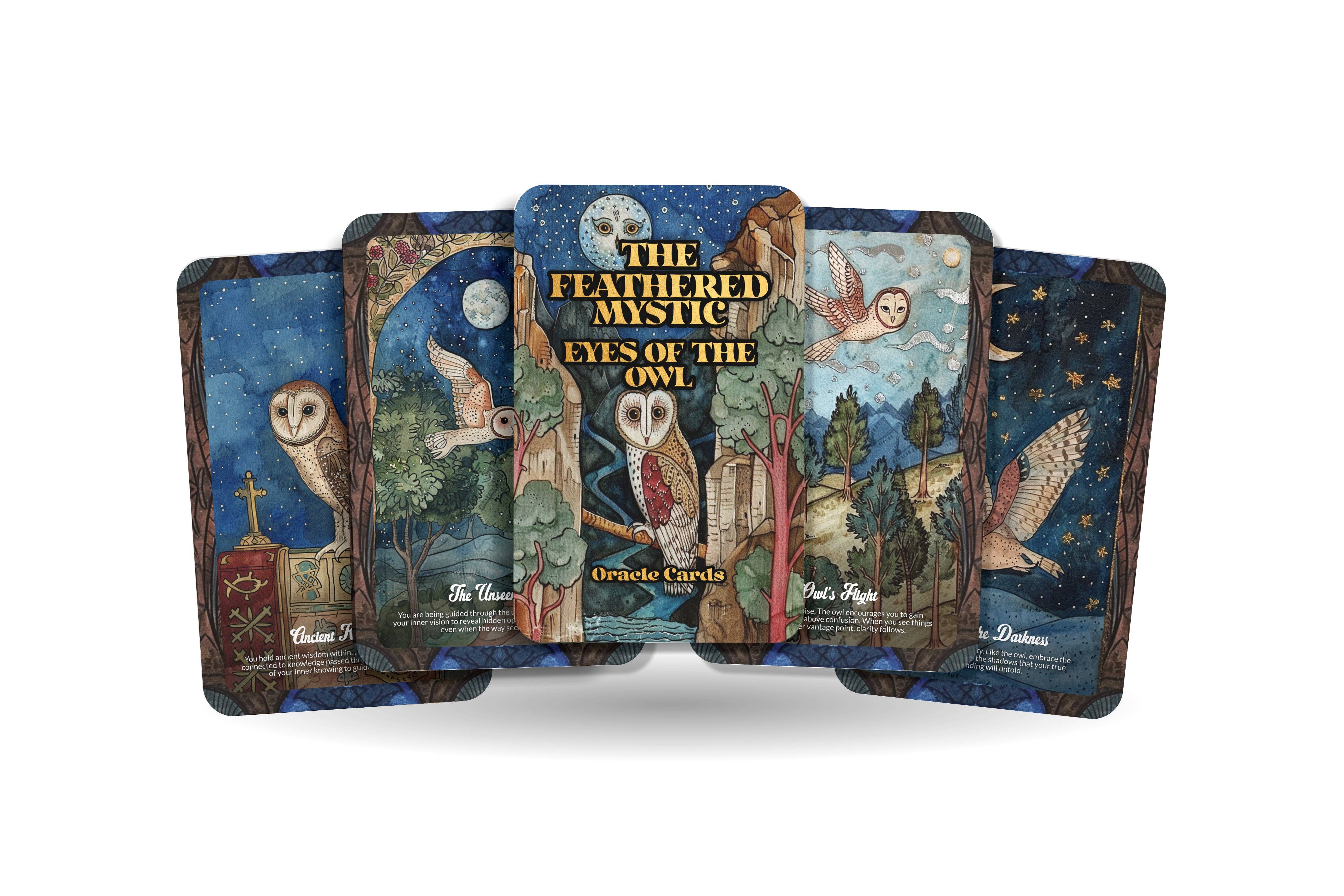 IBIZA TAROT – Cartas de tarô por atacado – Oráculo Místico de Penas: Olhos da Coruja - 22 Cartas6