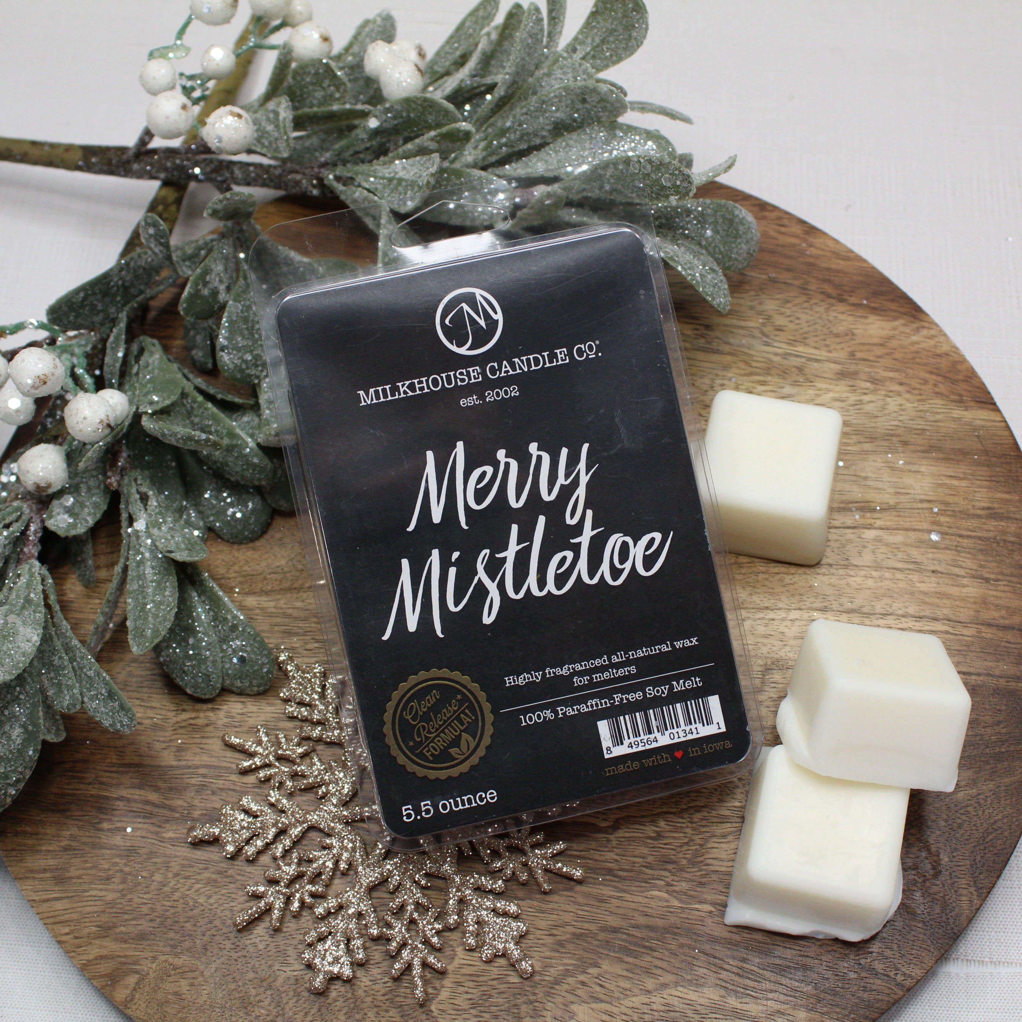 Milkhouse Candle Company - Wholesale Wax Melt - 5.5 oz Wax Melts: Merry Mistletoe1