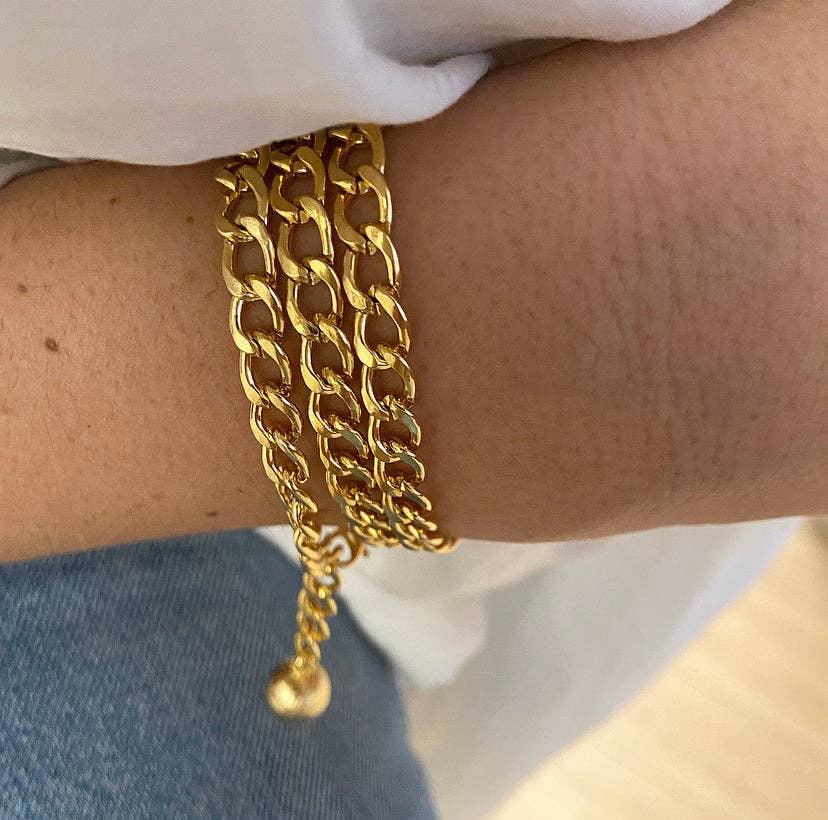 A.B. Paris - Venta al por mayor Pulseras de cadenas y eslabones - Tressia / collar o pulsera triple enroscado1